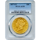 1877-CC $20 Liberty Head Double Eagle PCGS AU55