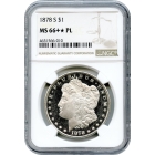 1878-S $1 Morgan Silver Dollar NGC MS66+PL (STAR)