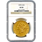 1878-S $20 Liberty Head Double Eagle NGC AU58