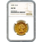 1878 $10 Liberty Head Eagle NGC AU58