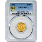 1878 $2.50 Liberty Head Quarter Eagle PCGS MS63