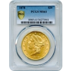 1878 $20 Liberty Head Double Eagle PCGS MS61