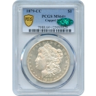 1879-CC $1 Morgan Silver Dollar, Capped Die, PCGS MS64+ (CAC)--Condition Rarity