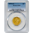 1879-CC $5 Liberty Head Half Eagle PCGS VF35