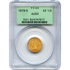 1879-S $2.50 Liberty Head Quarter Eagle PCGS AU50