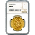 1879-S $20 Liberty Head Double Eagle NGC MS60