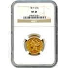 1879-S $5 Liberty Head Half Eagle NGC MS61