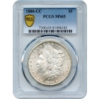 1880-CC $1 Morgan Silver Dollar PCGS MS65