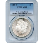 1880-S $1 Morgan Silver Dollar PCGS MS65