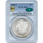 1880-S $1 Morgan Silver Dollar PCGS MS67 (CAC)