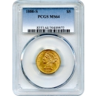 1880-S $5 Liberty Head Half Eagle PCGS MS64