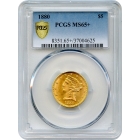 1880 $5 Liberty Head Half Eagle PCGS MS65+