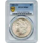 1881-CC $1 Morgan Silver Dollar PCGS MS64