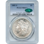 1881-S $1 Morgan Silver Dollar PCGS MS67+ (CAC)
