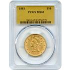 1881 $10 Liberty Head Eagle PCGS MS62