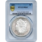 1881 $1 Morgan Silver Dollar PCGS MS65