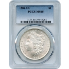 1882-CC $1 Morgan Silver Dollar PCGS MS65