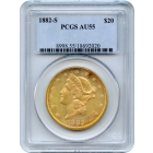 1882-S $20 Liberty Head Double Eagle PCGS AU55