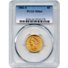 1882-S $5 Liberty Head Half Eagle PCGS MS64