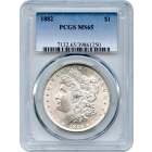 1882 $1 Morgan Silver Dollar PCGS MS65