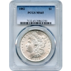 1882 $1 Morgan Silver Dollar PCGS MS65