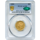 1882 $3 Indian Princess Three Dollar PCGS AU55 (CAC)