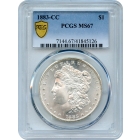 1883-CC $1 Morgan Silver Dollar PCGS MS67