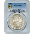 1883-S $1 Morgan Silver Dollar PCGS MS64