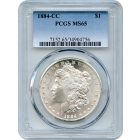 1884-CC $1 Morgan Silver Dollar PCGS MS65