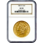 1884-CC $20 Liberty Head Double Eagle NGC AU58