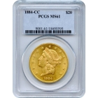 1884-CC $20 Liberty Head Double Eagle PCGS MS61