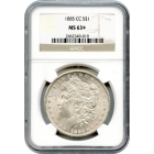 1885-CC $1 Morgan Silver Dollar NGC MS63+