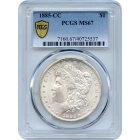 1885-CC $1 Morgan Silver Dollar PCGS MS67 - Registry Set material-!!