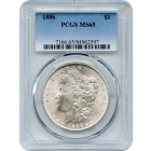 1886 $1 Morgan Silver Dollar PCGS MS65