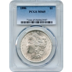 1886 $1 Morgan Silver Dollar PCGS MS65