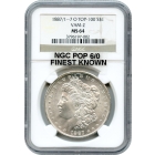 1887/1--7-O $1 Morgan Silver Dollar, VAM 2 NGC MS64