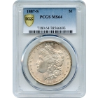 1887-S $1 Morgan Silver Dollar PCGS MS64