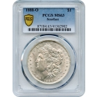 1888-O $1 Morgan Silver Dollar, Scarface variety PCGS MS63