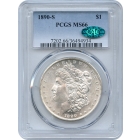 1890-S $1 Morgan Silver Dollar PCGS MS66 (CAC)