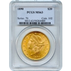 1890 $20 Liberty Head Double Eagle PCGS MS63