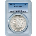 1891-CC $1 Morgan Silver Dollar PCGS MS65
