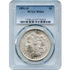1891-O $1 Morgan Silver Dollar PCGS MS64 (very PQ!)
