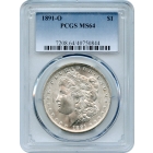 1891-O $1 Morgan Silver Dollar PCGS MS64 (very PQ!)