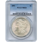 1891 $1 Morgan Silver Dollar PCGS MS64