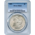 1891 $1 Morgan Silver Dollar PCGS MS64