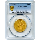 1892-O $10 Liberty Head Eagle PCGS XF45
