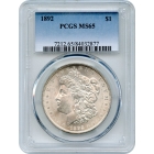 1892 $1 Morgan Silver Dollar PCGS MS65