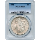 1892 $1 Morgan Silver Dollar PCGS MS65