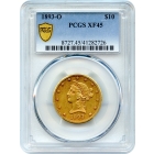 1893-O $10 Liberty Head Eagle PCGS XF45