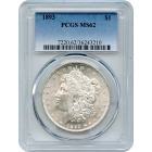 1893 $1 Morgan Silver Dollar PCGS MS62